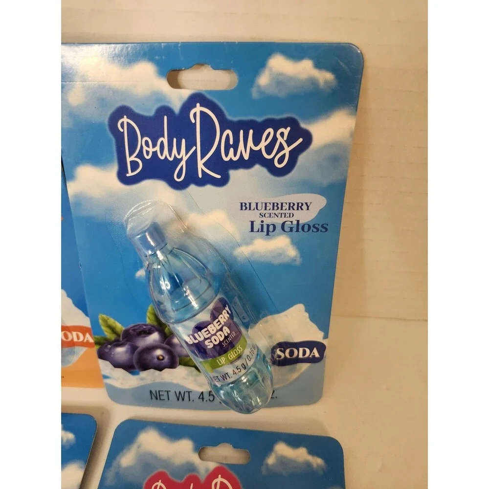 Lot Of 4 Body Raves Soda Scented Lip Gloss